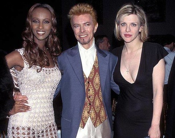 With Iman & Courtney Love at Wembley '97