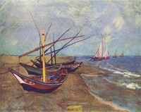 Van Gogh - Barques de pêcheurs à Saintes-Marie