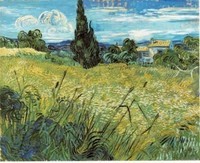 Van Gogh - Champ de blé vert avec cyprès