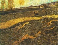 Van Gogh - Champ et laboureur