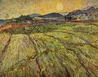 Van Gogh - Champ et lever du soleil