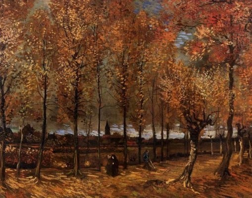 Van Gogh - Chemin avec peupliers