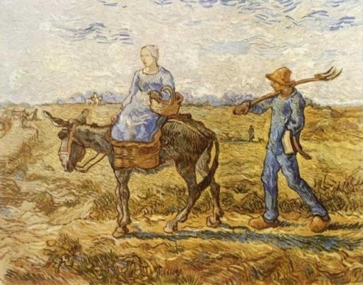 Van Gogh - Couple de paysans s'en allant aux champs