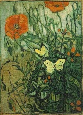 Van Gogh - Coquelicots et papillons