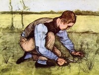 Van Gogh - Jeune homme coupant l'herbe