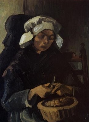 Van Gogh - Paysanne épluchant des pommes de terre