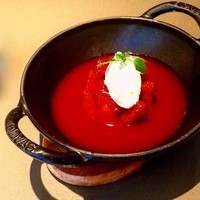 Soupe de fraises basilic