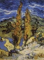Van Gogh - Deux peupliers sur le chemin des collines