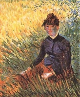Van Gogh - Femme assise dans l'herbe