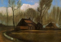 Van Gogh - Ferme au milieu des arbres