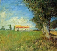 Van Gogh - Ferme et champ de blé