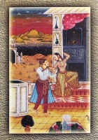 Peinture indienne 5 - Le roi et sa concubine