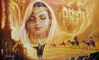 Peinture indienne 8 - Rêve de Laïla