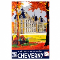 Affiche de Villégiature « Cheverny - Château de la Loire » par PAUL CHAMPSEIX vers 1920