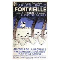 Affiche de Villégiature Arles Aux Baux – Fontvieille par LEO LELEE en 1935