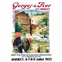 Gorges du Fier, près Annecy » par BILIOTTI en 1923.