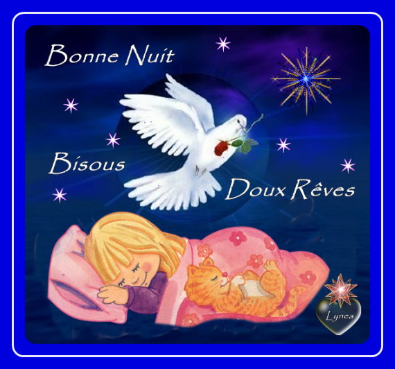 bonne nuit-beaux rêves-bisous enfant-lynea colombe