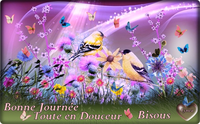 belle journée tendresse bisous rose collier de lynea - BONNE JOURNEE ...