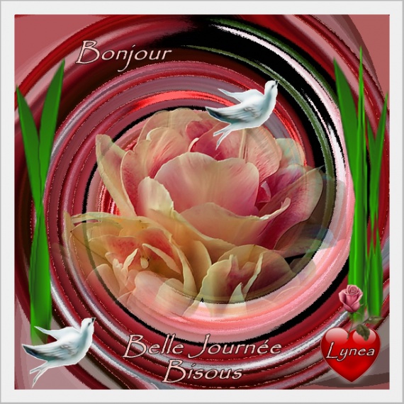 bonjour-nelle journée-bisous rose