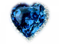 coeur bleu bijou