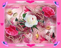 bonjour-bisous-fleurs et bijoux en rose de lynea