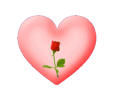 coeur avec rose