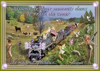 Train de l'Amitié-Passons de doux moments dans le train du Coeur---les wagons spéciaux---Bisous de L