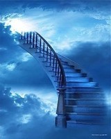 escalier bleu