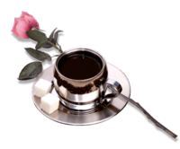 tasse café et rose