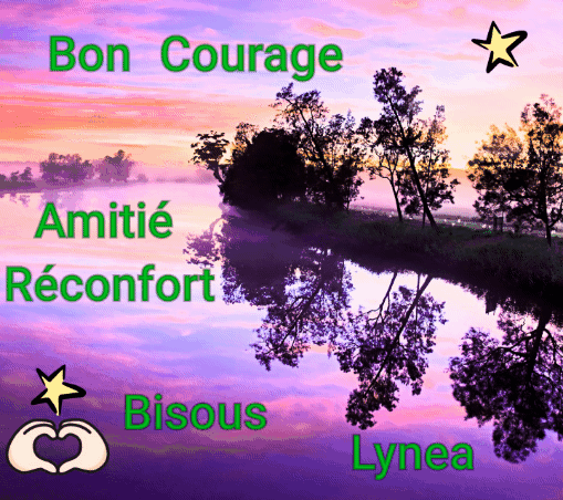 bon courage amitié réconfort bisous Lynea