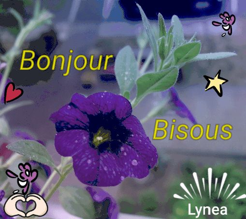 Bonjour bisous fleur Lynea