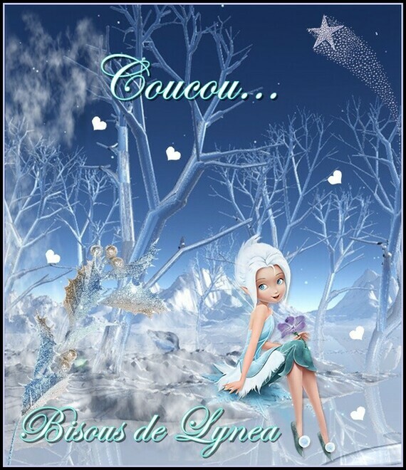 bleu hiver----coucou bisous Lynea