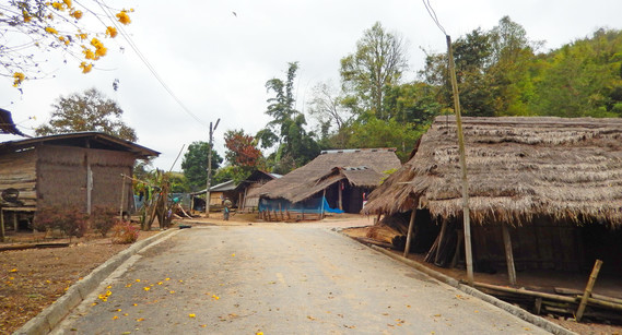 village en direction de Chiam rai (le triangle d'or)