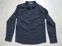 H&M chemise noire 65 polyes 35 cot 14a