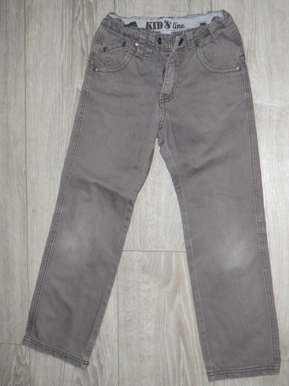 3€50 kid's line pantalon jean taupe 8a