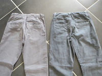 okaidi fit carrot dos velours gris 10a