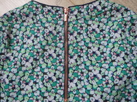 okaidi blouse verte 5a détail
