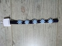 okaidi bandeau élastique marine fleurs bleues