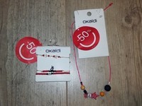 okaidi lot marine & fuchsia 3 bracelets