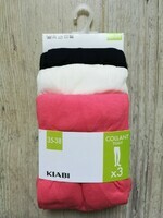 kiabi 35-38 lot-3 collants-fins rose noir blanc