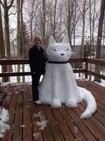 Chat en neige