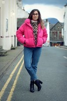 Pink New Look Puffa Jacket Zara Top H&M Jeans 6