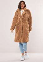 manteau-brun-clair-oversize-en-teddy-petite
