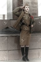 81016189-pretty-young-girl-in-a-soviet-military-uniform