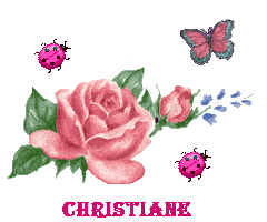 christiane et rose et coccinelle