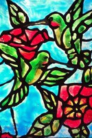 colibris vitrail