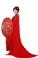 femme parasol rouge