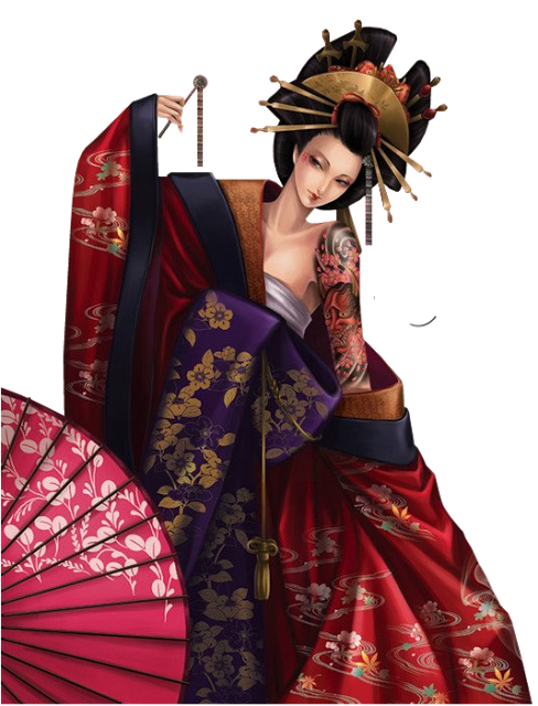 Japonaise ombrelle