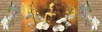 ban bouddha fleurs