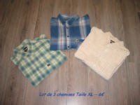 Lot de 3 chemises Taille XL -- 6€